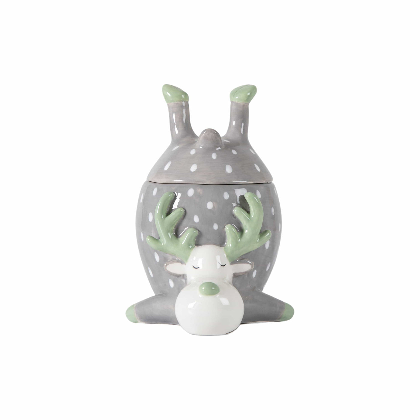 Bodhi Accessories Reindeer Pot with Lid House of Isabella UK