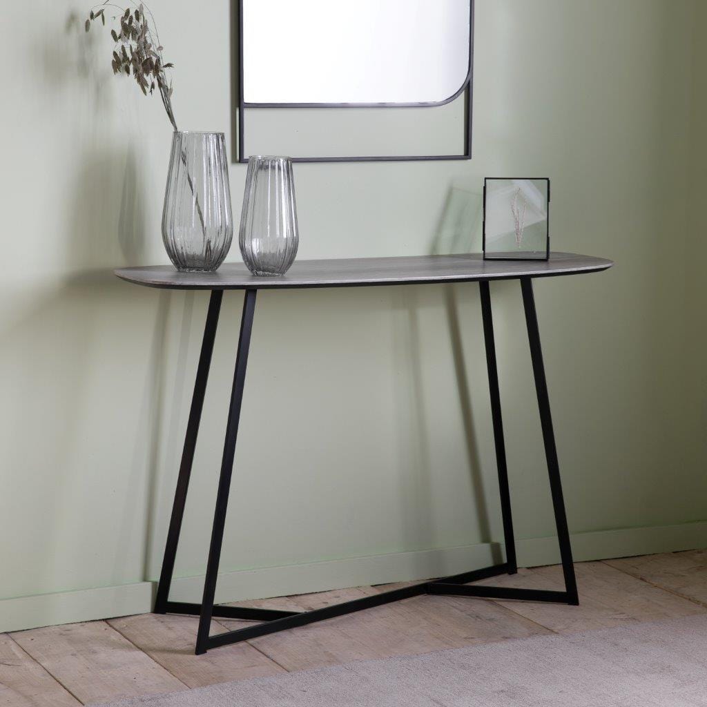 Bodhi Living Finsbury Console Table Oak Effect 1200x400x800mm House of Isabella UK