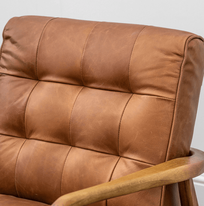 Bodhi Living Humber Armchair - Vintage Brown Leather House of Isabella UK