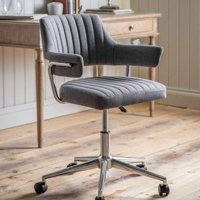Bodhi Living Mcintyre Swivel Chair Charcoal House of Isabella UK