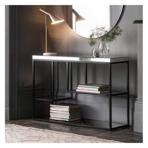 Bodhi Living Pippard Console Table Black W1200 x D360 x H820mm House of Isabella UK