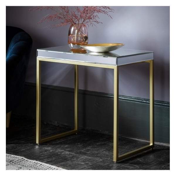 Bodhi Living Pippard Side Table Champagne W610 x D380 x H620mm House of Isabella UK