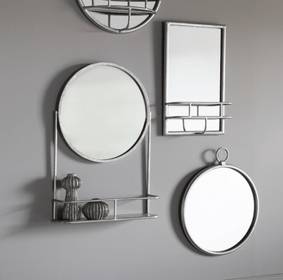 Bodhi Mirrors Bayswater Silver Round Mirror - Small | OUTLET House of Isabella UK