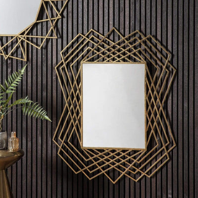 Bodhi Mirrors Specter Rectangle Mirror Gold House of Isabella UK