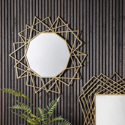 Bodhi Mirrors Specter Round Mirror Gold House of Isabella UK