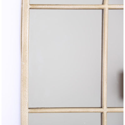 Bodhi Sleeping Kelford Cream Metal Window Mirror 35.5x23.5" House of Isabella UK
