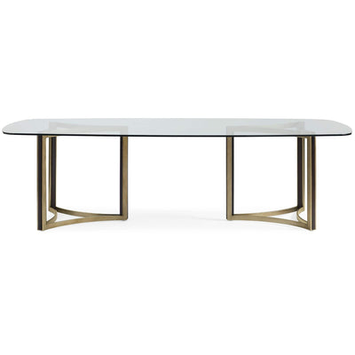 Caracole Dining Remix Dbl Ped Glass Top Table House of Isabella UK