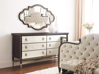 Caracole Sleeping Everly Double Dresser with Antique Mirror Drawers House of Isabella UK