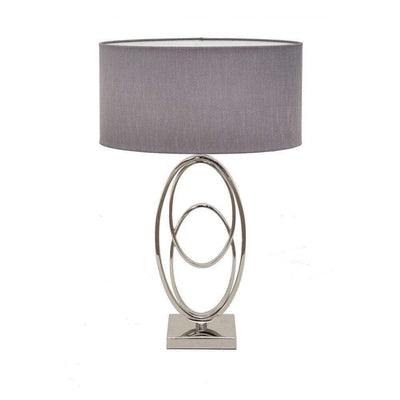 RV Astley Lighting Oval Rings Nickel Table Lamp House of Isabella UK