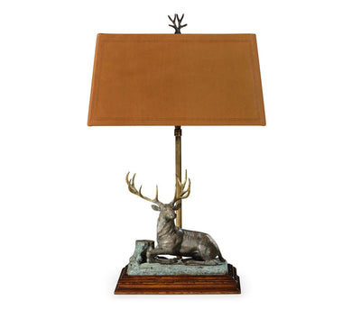 Jonathan Charles Table Lamp Deer in Dark Bronze - Right