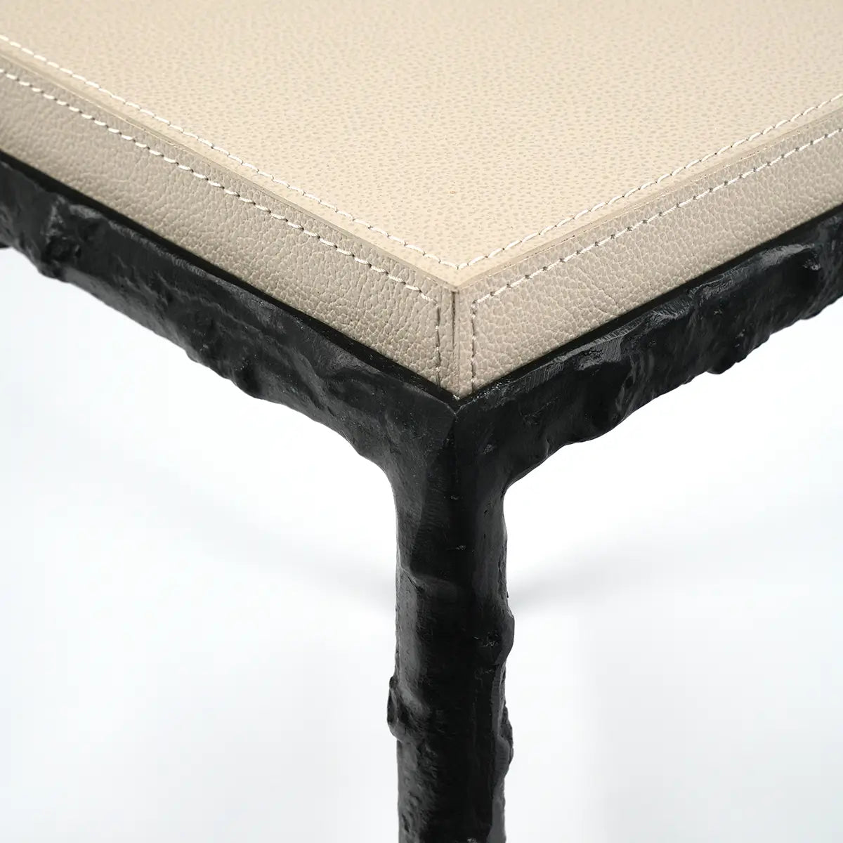 Arun Table Bronze Pumice Leather