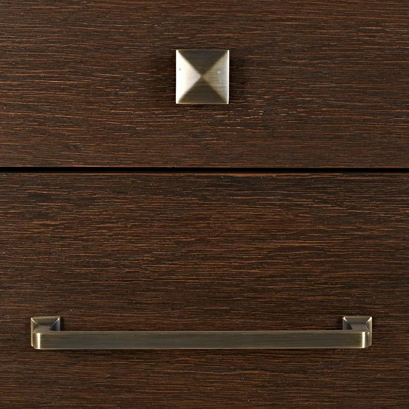 Hudson 6 drawer chest brushed brown oak