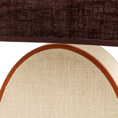 Ralf Parabolic Lamp Leather and Jute