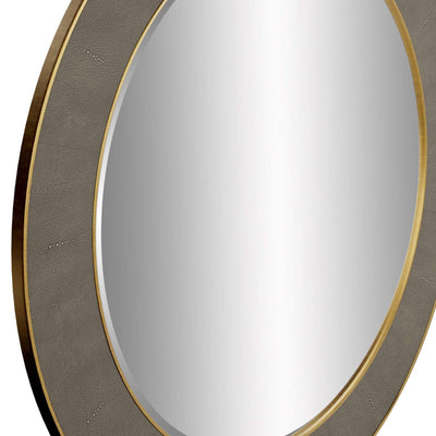 DI Designs Mirrors Hampton Mirror, Round - Grey Shagreen House of Isabella UK
