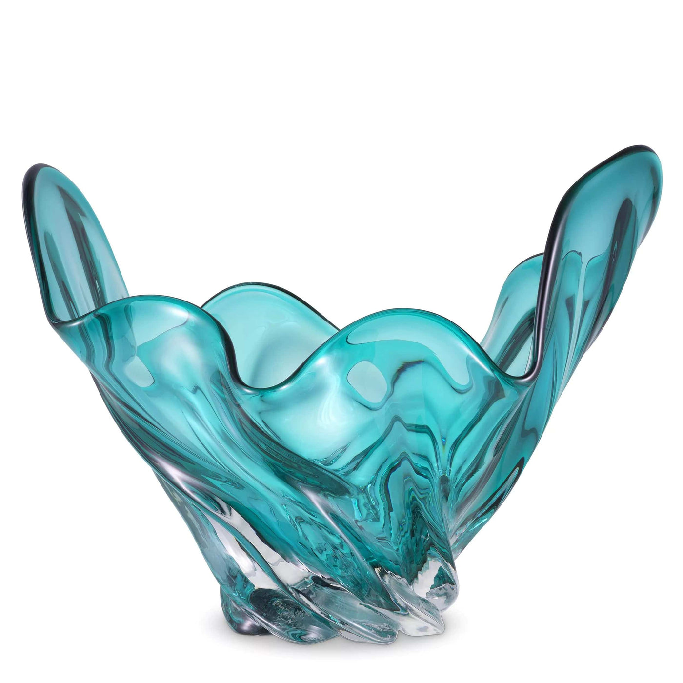Eichholtz Ace Bowl Handblown Glass - Turquoise Colour House of Isabella UK