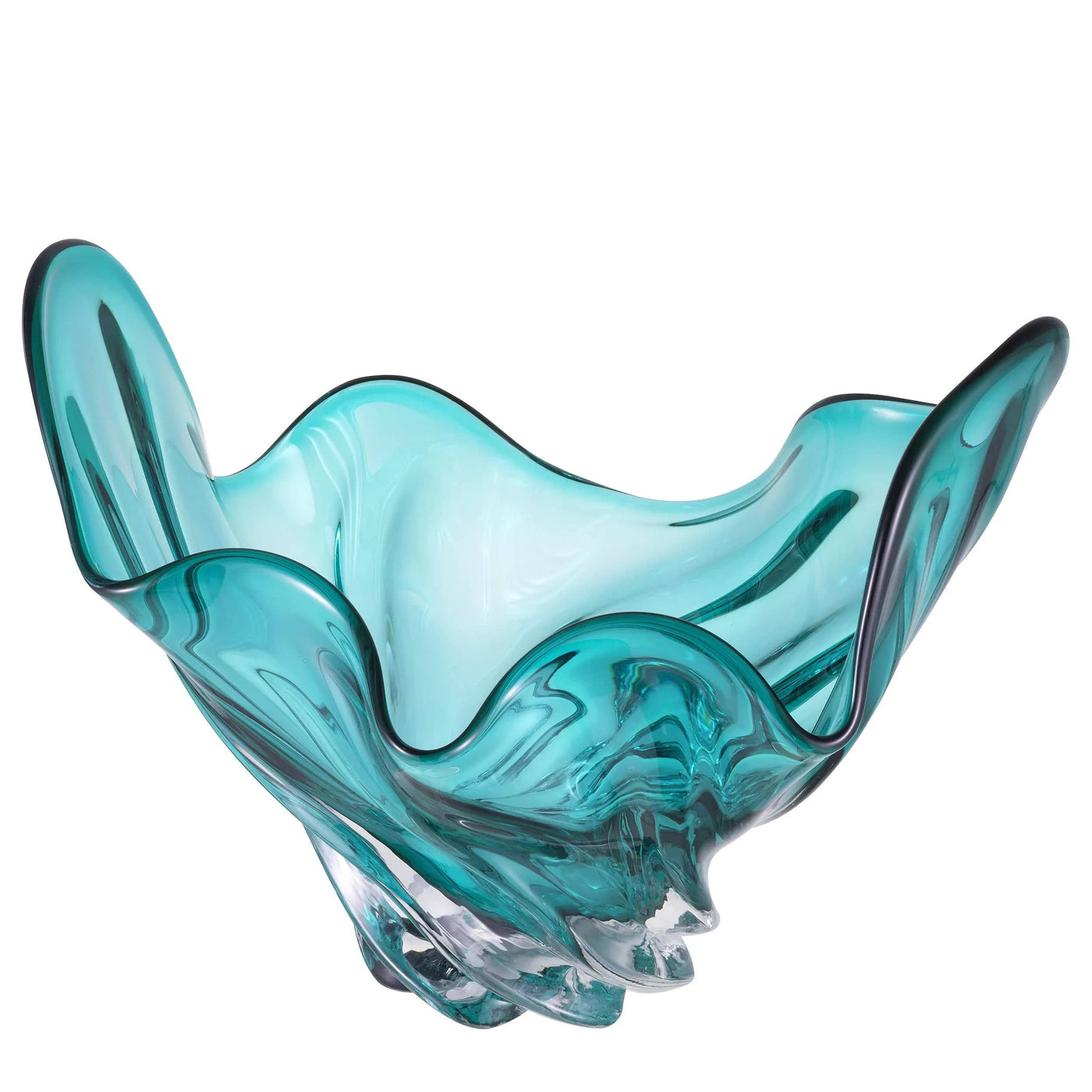 Eichholtz Ace Bowl Handblown Glass - Turquoise Colour House of Isabella UK