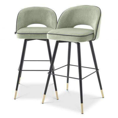 Eichholtz Dining Bar Stool Cliff set of 2 Green House of Isabella UK