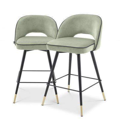 Eichholtz Dining Counter Stool Cliff set of 2 Green House of Isabella UK