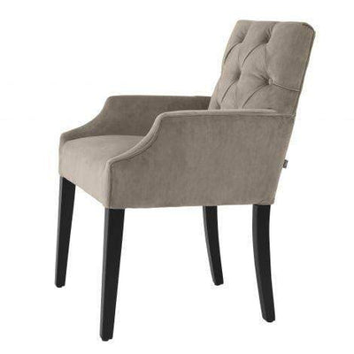 Eichholtz Dining Dining Chair Atena with arm Greige House of Isabella UK