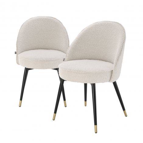 Eichholtz Dining Dining Chair Cooper set of 2 Boucle House of Isabella UK