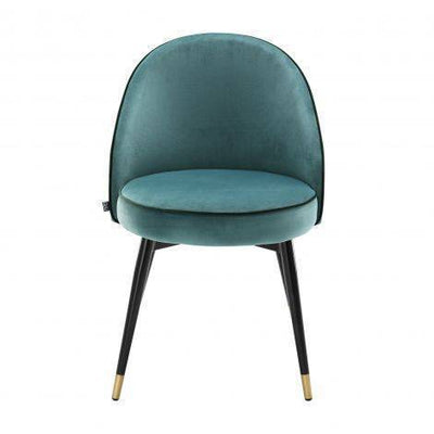 Eichholtz Dining Dining Chair Cooper set of 2 Turquoise Velvet House of Isabella UK
