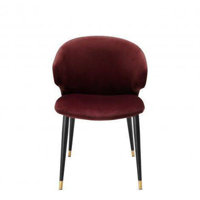 Eichholtz Dining Dining Chair Volante Bordeaux Red Velvet House of Isabella UK