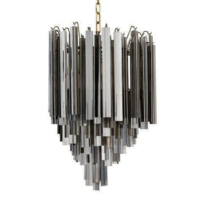 Eichholtz Lighting Chandelier Salerno - Brass Finish with Smoked Glass House of Isabella UK