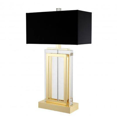 Eichholtz Lighting Table Lamp Arlington Gold Black Shade House of Isabella UK