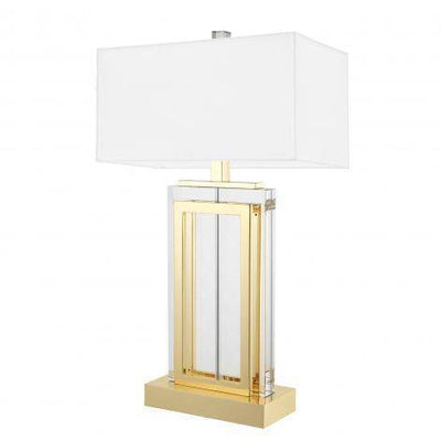Eichholtz Lighting Table Lamp Arlington Gold White Shade House of Isabella UK