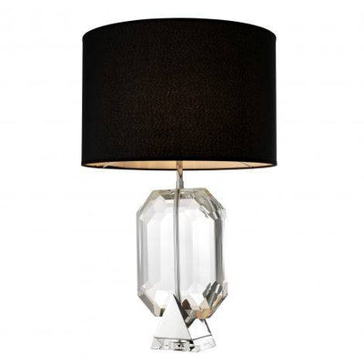 Eichholtz Lighting Table Lamp Emerald Nickel Black Shade House of Isabella UK