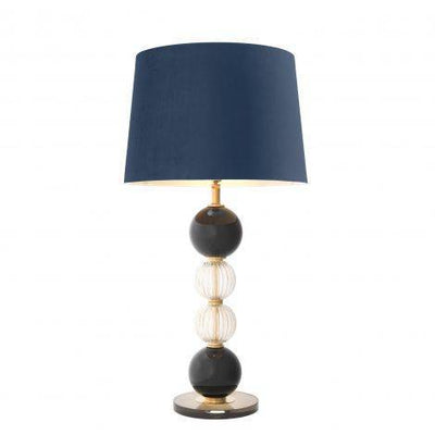 Eichholtz Lighting Table Lamp Fresco - Blue Velvet Shade House of Isabella UK