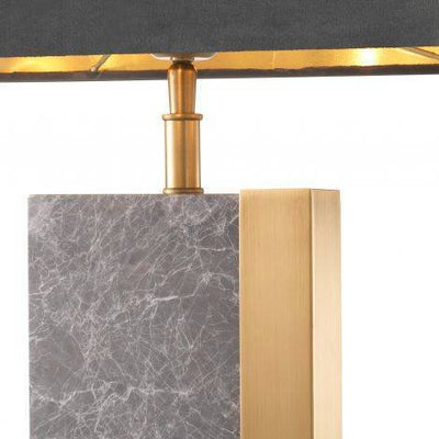 Eichholtz Lighting Table Lamp Pietro - Grey Velvet Shade House of Isabella UK