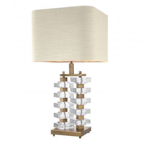 Eichholtz Lighting Table Lamp Toscana - Natural Linen Shade House of Isabella UK