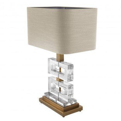 Eichholtz Lighting Table Lamp Umbria - Khaki Linen Shade House of Isabella UK