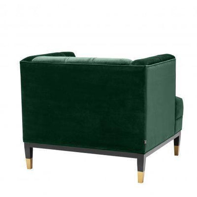 Eichholtz Living Chair Castelle - Roche Dark Green Velvet House of Isabella UK