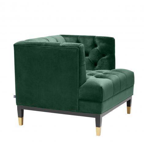 Eichholtz Living Chair Castelle - Roche Dark Green Velvet House of Isabella UK