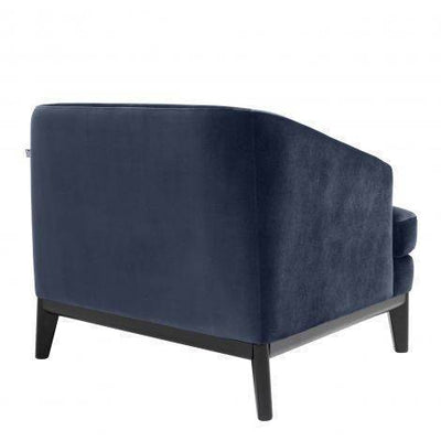 Eichholtz Living Chair Monterey - Savona Midnight Blue Velvet House of Isabella UK