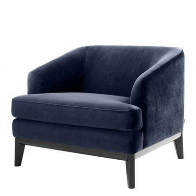 Eichholtz Living Chair Monterey - Savona Midnight Blue Velvet House of Isabella UK