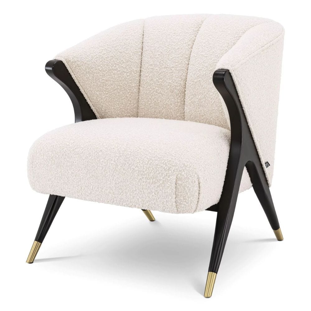 Eichholtz Living Chair Pavone - Boucle Cream House of Isabella UK