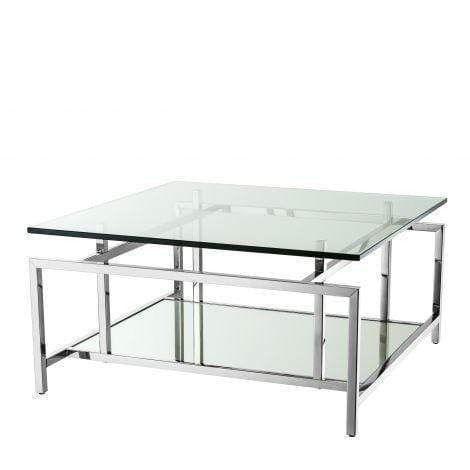 Eichholtz Living Coffee Table Superia - Polished Stainless Steel House of Isabella UK