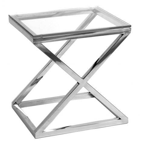 Eichholtz Living Side Table Criss Cross Steel House of Isabella UK