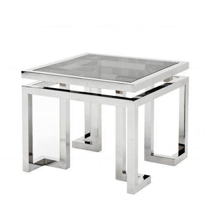 Eichholtz Living Side Table Palmer Stainless Steel House of Isabella UK