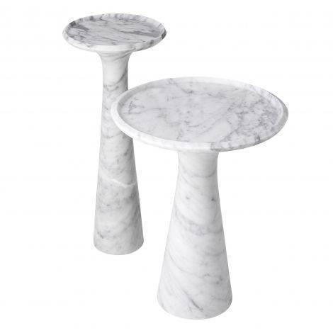 Eichholtz Living Side Table Pompano - Carrera Marble House of Isabella UK