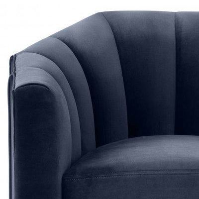Eichholtz Living Swivel Chair Delancey - Savona Midnight Blue Velvet House of Isabella UK