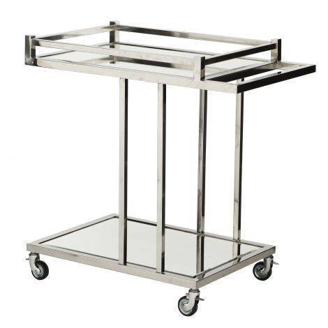 Eichholtz Living Trolley Beverly Hills - Polished Stainless Steel House of Isabella UK