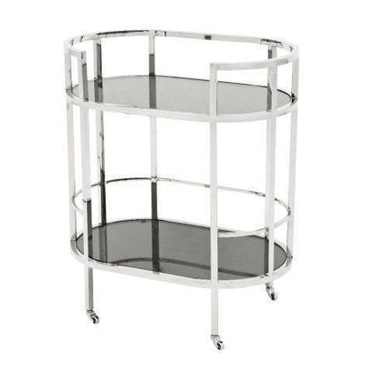Eichholtz Living Trolley Townhouse - Polished Stainless Steel House of Isabella UK