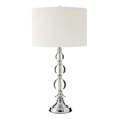 Esperance Lighting Hanne Metal & Crystal Table Lamp with Cream Fabric Shade House of Isabella UK