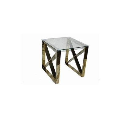 Esperance Living Fannia Champagne Gold End Table House of Isabella UK