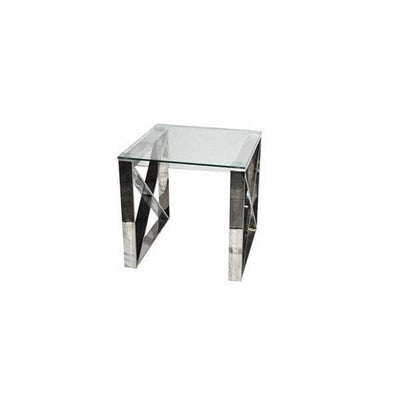 Esperance Living Fannia Stainless Steel End Table House of Isabella UK