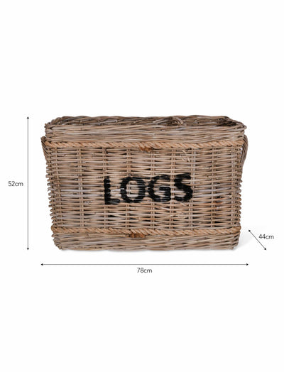 Garden Trading Accessories Log Basket with Rope House of Isabella UK